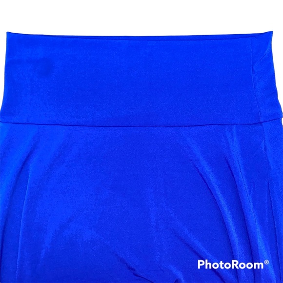 NWOT ZENANA A Line Flared Knee Length Skirt Royal Blue Size XL - Picture 5 of 5